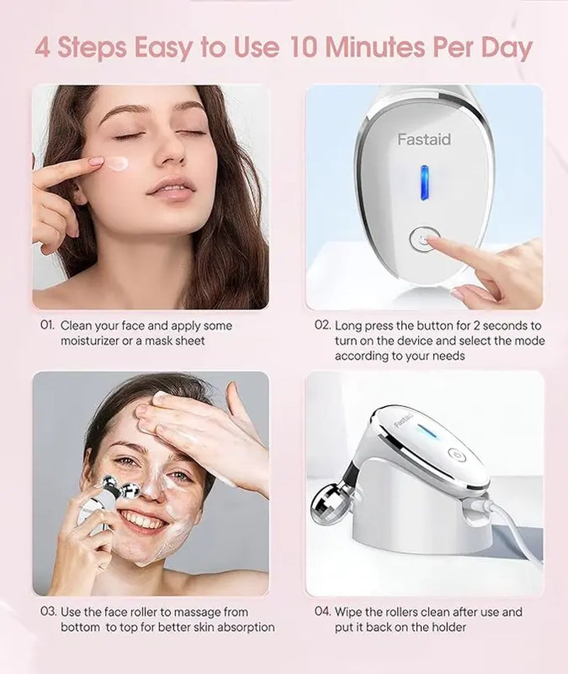 MCSYPOAL Microcurrent-Facial-Device-Skin Tightening Device, Microcurrent Facial Massager, Face Massager Roller for Face Lift, Wrinkle Removal, anti Aging, Skin Rejuvenation