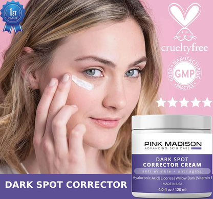 Anti Aging Dark Spot Corrector Cream for Face & Body - Made in USA - Skin Nourishing Age Spot Remover Women Men 4 OZ