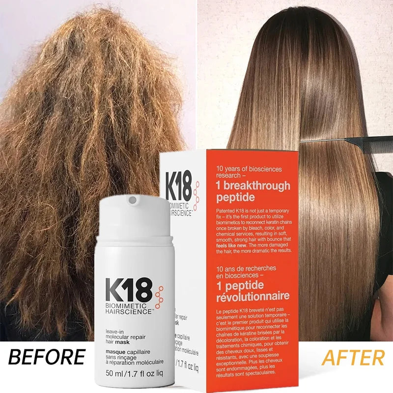 150ML K18 Repair Hair Mask Leave-In Molecular Damage Restore Soft Hair Deep Keratin Scalp Treatment Hair Care Product New