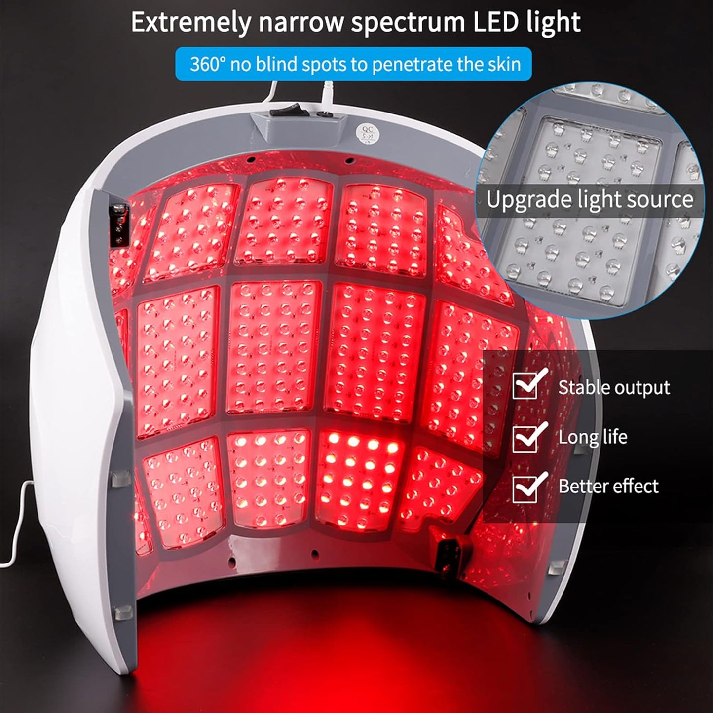 LED Photon Light Facial Care Machine 7 Color PDT Facial Ligh Care  ETLB38 (Photon with Infared)