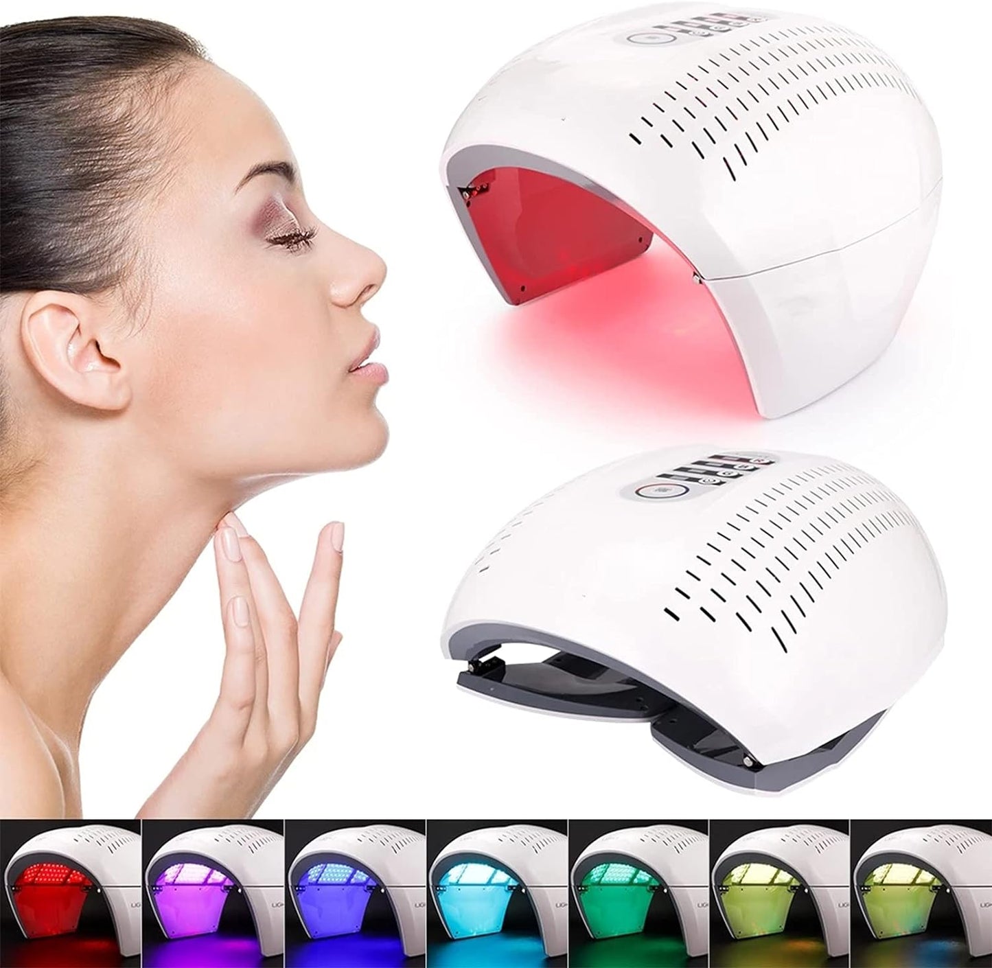 LED Photon Light Facial Care Machine 7 Color PDT Facial Ligh Care  ETLB38 (Photon with Infared)