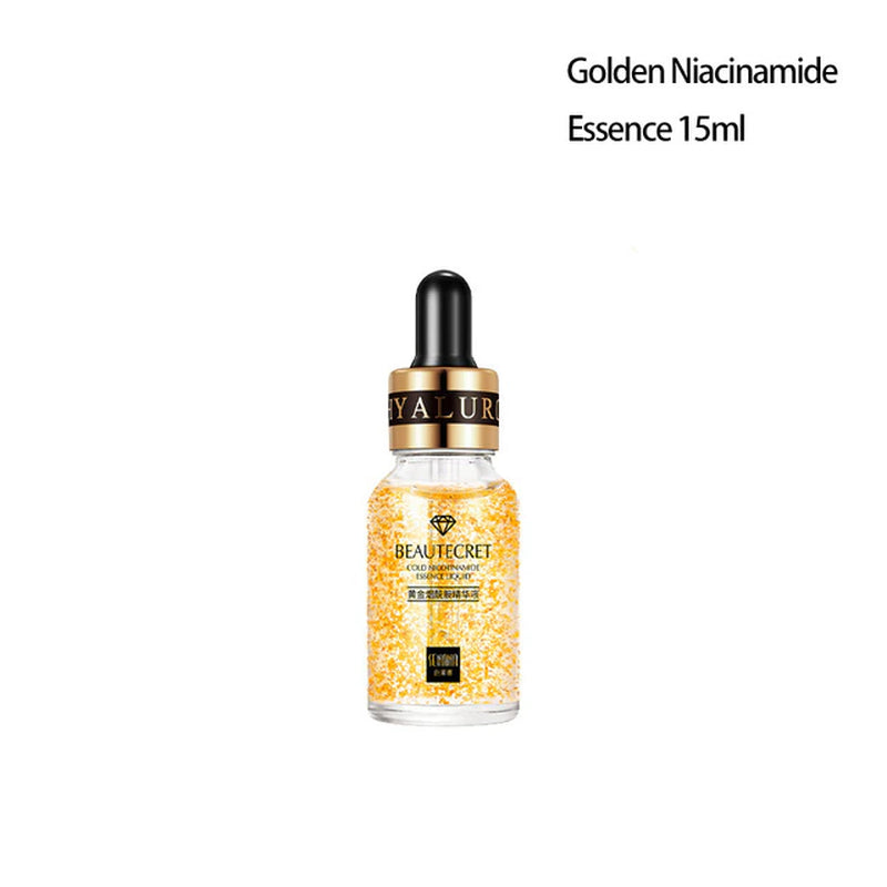 Skincare Product 24K Gold Niacinamide Face Serum anti Aging Hyaluronic Acid for Face Shrinks Pores Korean Skin Care Products