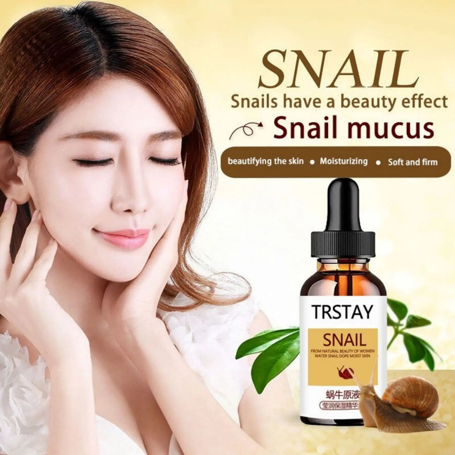 Snail Extract Serum Face Essence anti Wrinkle Hyaluronic Acid anti Aging Collagen Whitening Moisturizing Face Care Freeshipping