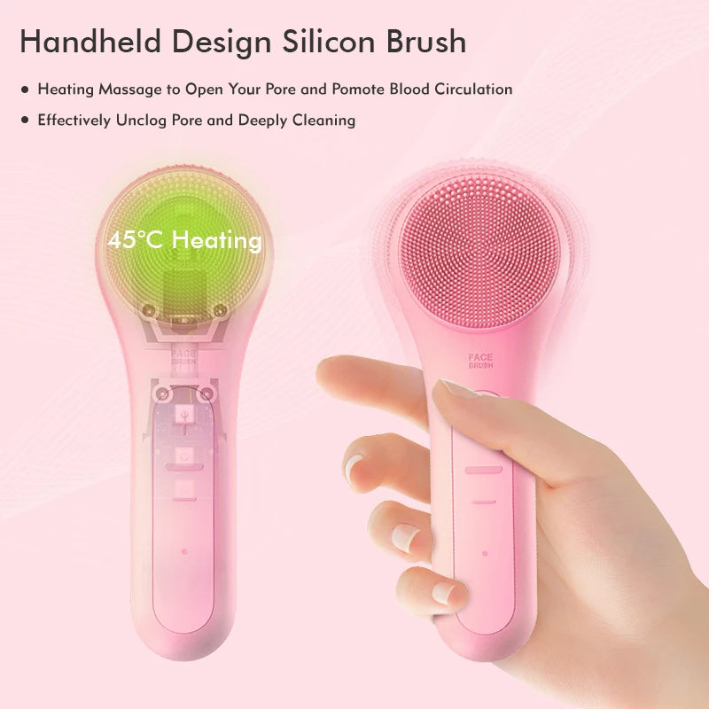 Sonic Facial Cleansing Brush, Waterproof Face Scrub Brush for Men & Women, Rechargeable Face Brushes for Cleansing and Exfoliati