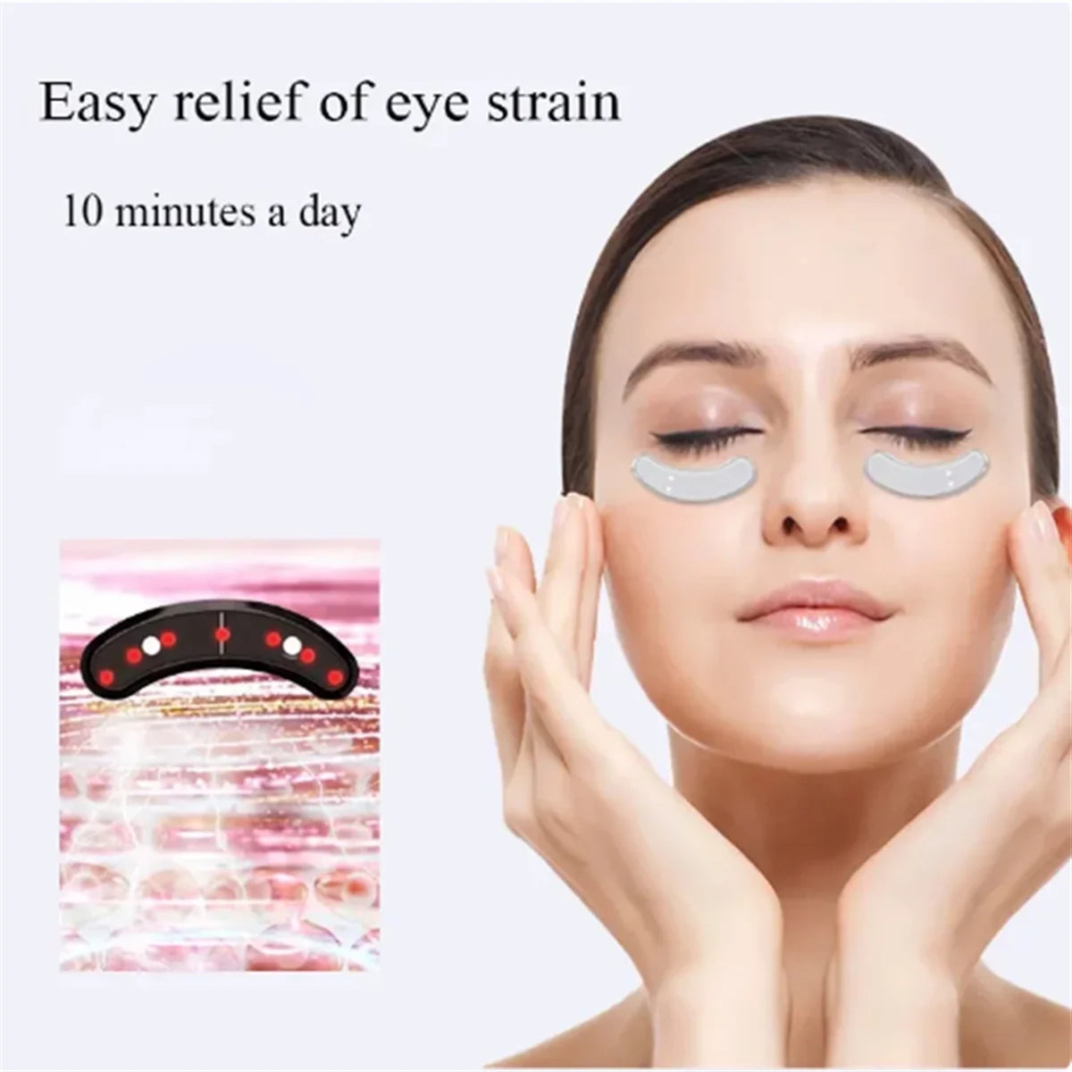 Mini Eye Beauty Device EMS Micro-Current Eye Massager anti Aging Dark Circle Wrinkle Removal Heating Therapy