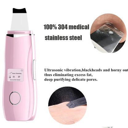 Skin Rejuvenation Nano Face Mist Steamer + Ultrasonic Skin Scrubber Skin Peeling Extractor Facial Deep Cleaning Beauty Device