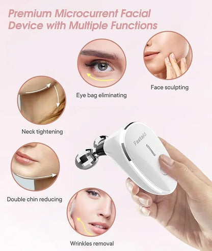 MCSYPOAL Microcurrent-Facial-Device-Skin Tightening Device, Microcurrent Facial Massager, Face Massager Roller for Face Lift, Wrinkle Removal, anti Aging, Skin Rejuvenation