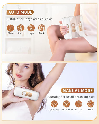 IPL At-Home Hair Removal Device for Women and Men, Laser Permanent Hair Remover 999999 Flashes for Arm Leg Back Whole Body Us