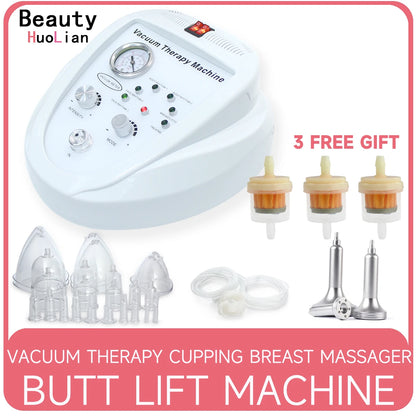 Vacuum Breast Enlargement Butt Lifting Machine Roller Face Tightening Body Shaping Beauty Device Vacuum Therapy Equipment