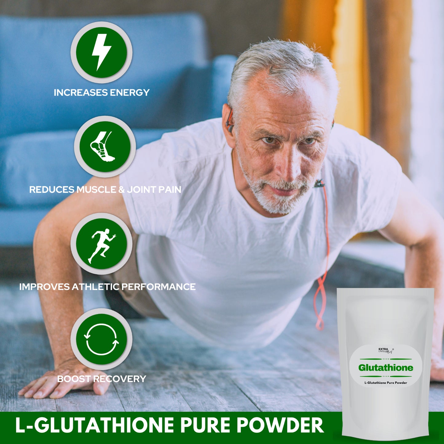 Glutathione Powder Pure Antioxidant Australian Owned anti Aging Detox Lighten