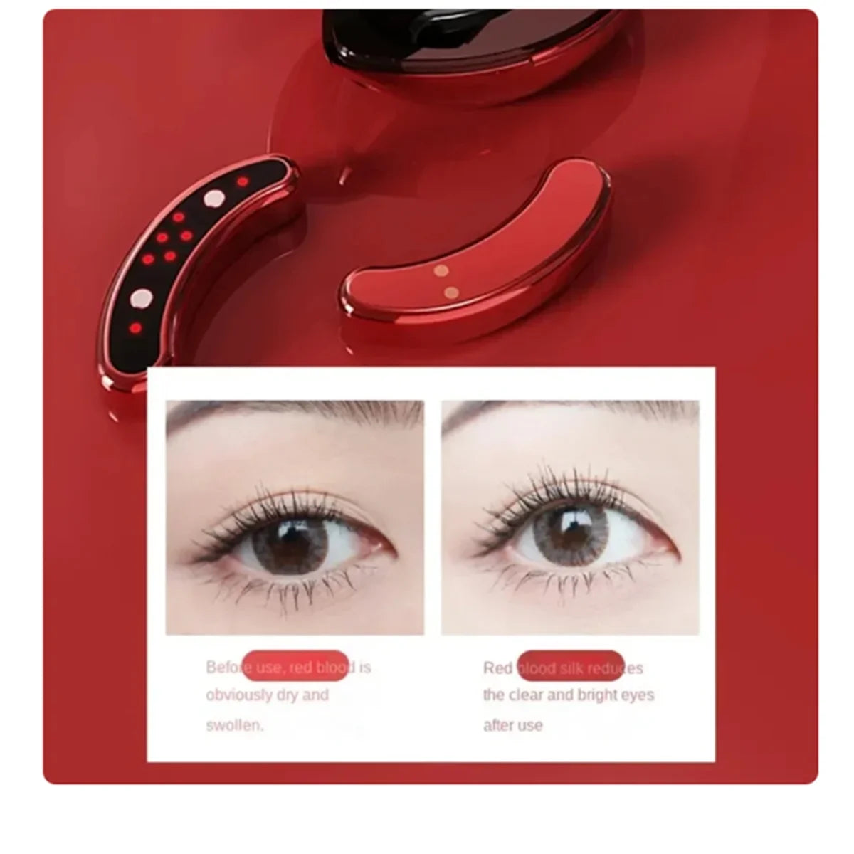 Mini Eye Beauty Device EMS Micro-Current Eye Massager anti Aging Dark Circle Wrinkle Removal Heating Therapy