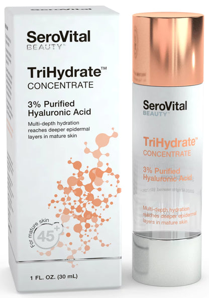 Beauty Trihydrate Concentrate - anti Aging Serum for Women – 3 Forms of Hyaluronic Acid – Deep Hydration Serum for Face