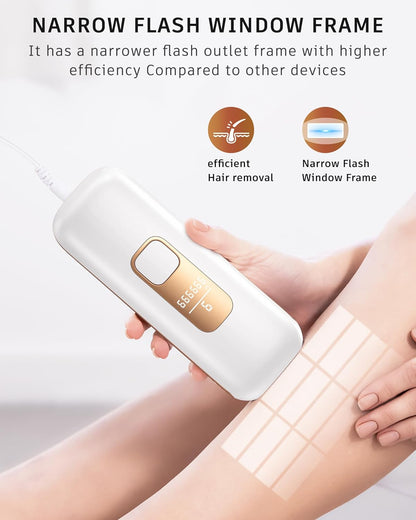 IPL At-Home Hair Removal Device for Women and Men, Laser Permanent Hair Remover 999999 Flashes for Arm Leg Back Whole Body Us