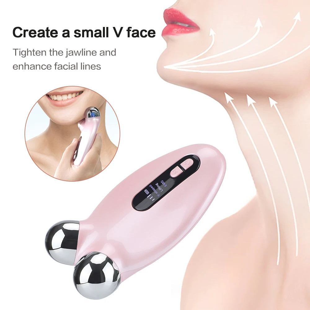 Facial Massager EMS Microcurrent Roller Massage for Face Lifting Skin Tighten Wrinkle Removal Electric Massage Beauty Devices