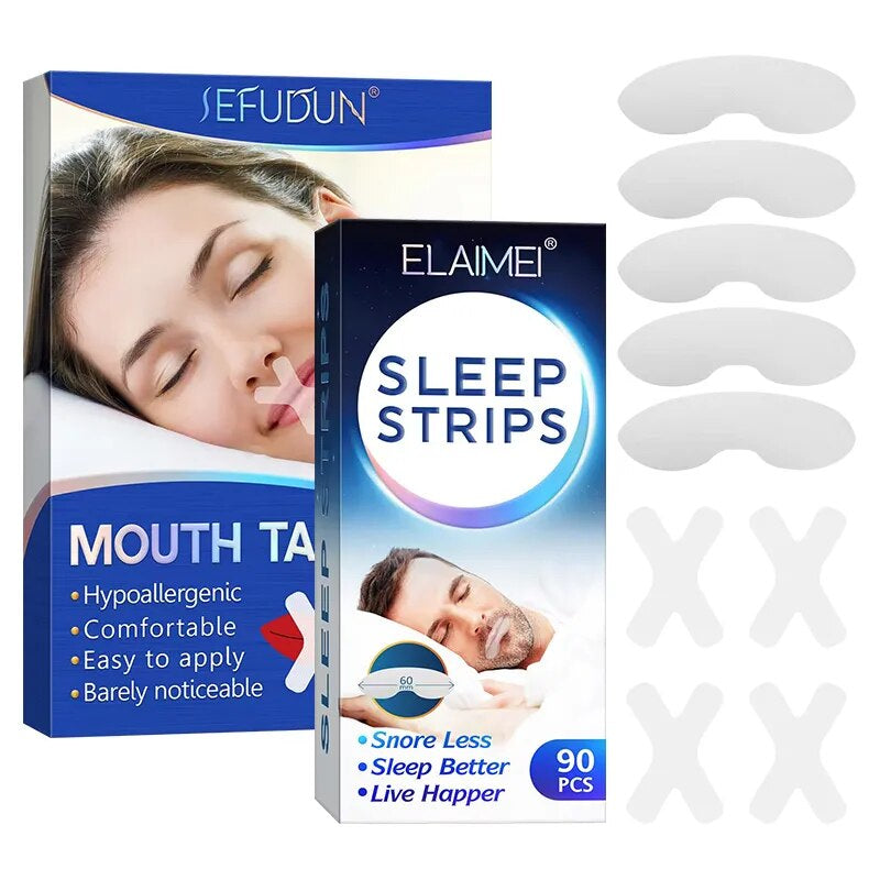 Sleeping Mouth Tape 90/120 Pcs Sleep Strips for Less Mouth Breathing Improve Sleeping Quality Instant Snoring Relief