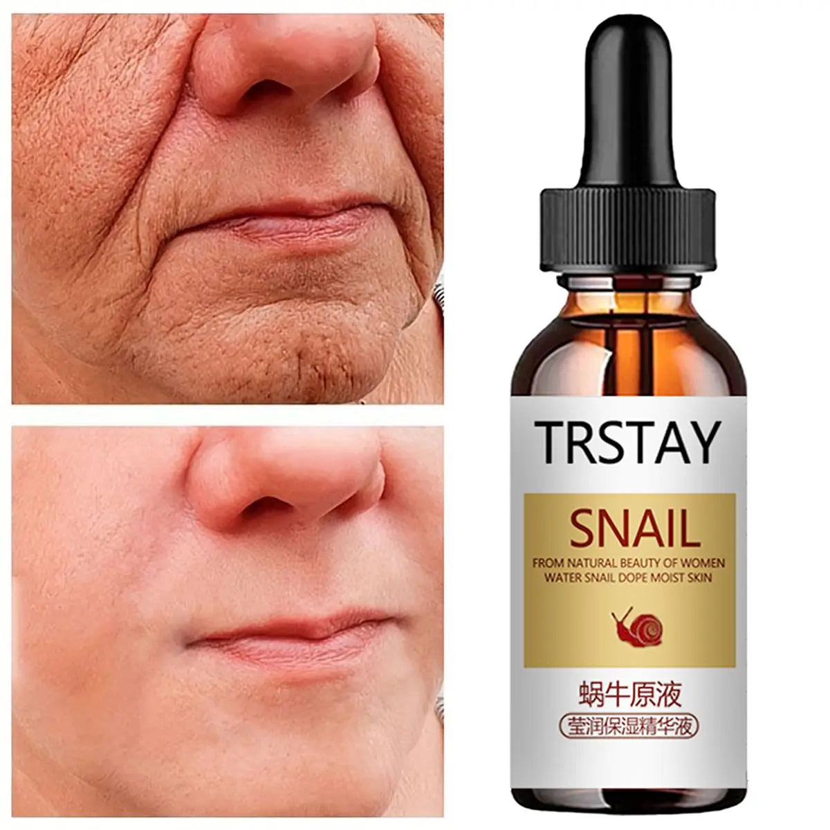 Snail Extract Serum Face Essence anti Wrinkle Hyaluronic Acid anti Aging Collagen Whitening Moisturizing Face Care Freeshipping