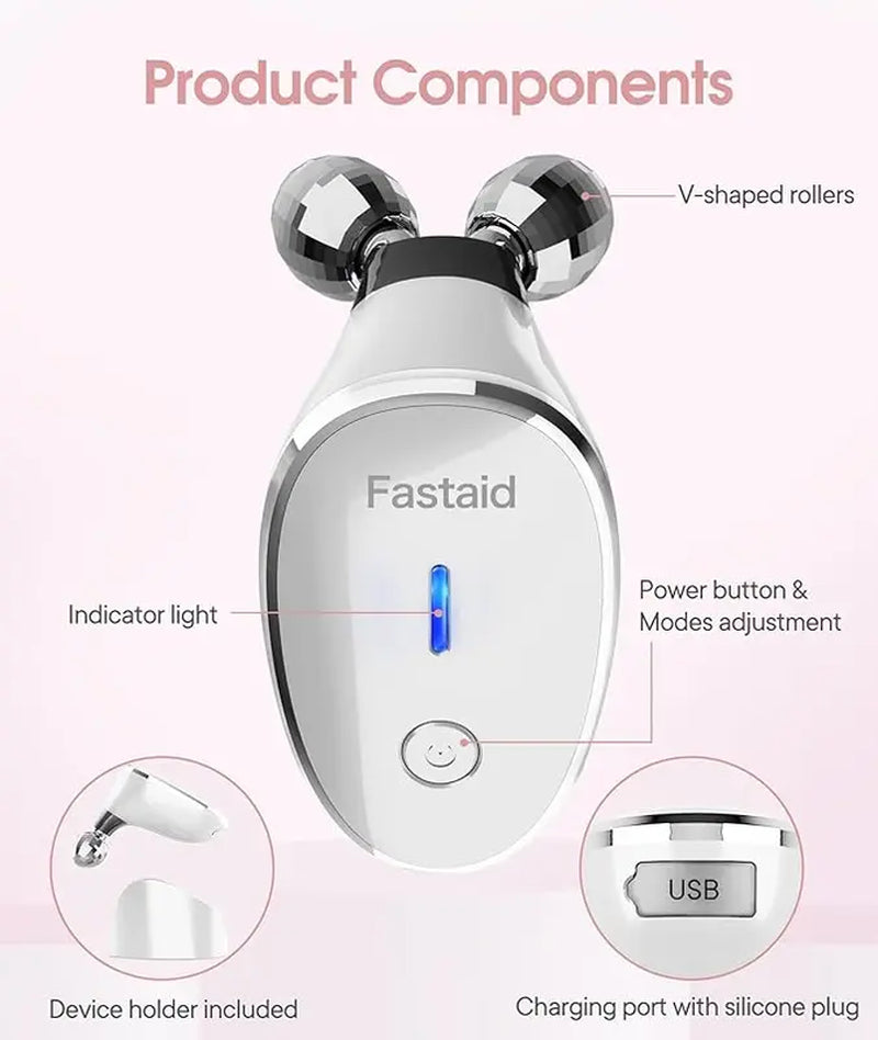 MCSYPOAL Microcurrent-Facial-Device-Skin Tightening Device, Microcurrent Facial Massager, Face Massager Roller for Face Lift, Wrinkle Removal, anti Aging, Skin Rejuvenation