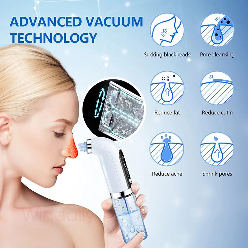 2024 Blackhead Remover Pore Vacuum Cleaner Electric Micro Small Bubble Facial Cleasing Machine USB Rechargeable Beauty Device