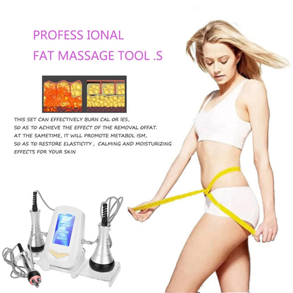 Metal Head 40K Cavitation Body Slimming Massage Machine Weight Loss Facial Radio Frequency Skin Tightening Beauty Device