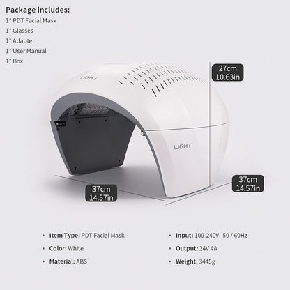 LED Photon Light Facial Care Machine 7 Color PDT Facial Ligh Care  ETLB38 (Photon with Infared)