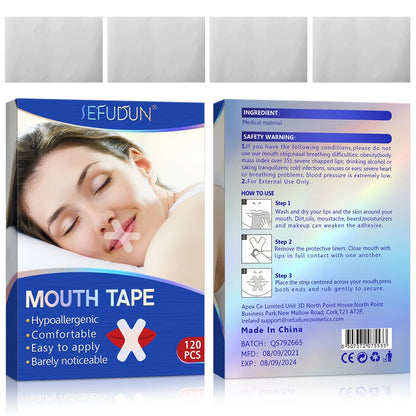 Sleeping Mouth Tape 90/120 Pcs Sleep Strips for Less Mouth Breathing Improve Sleeping Quality Instant Snoring Relief