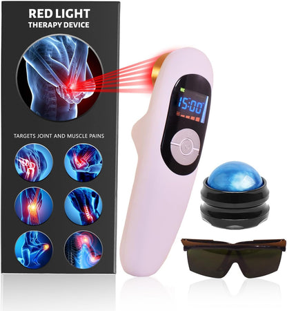 Pain Relief Cold Laser Therapy Device Unit LLLT Red Light Portable Handheld Unit 650Nm+808Nm