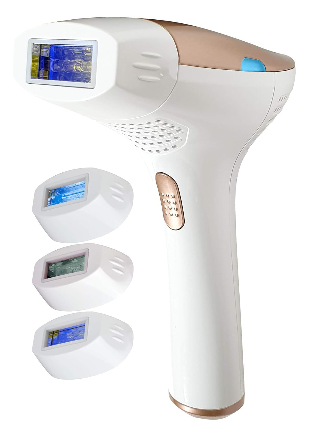 3-In-1 IPL (3 Lamps 1,500,000 Shots) Hair Removal, Skin Rejuvenation, and Acne Clearance Device - Completely Painless - Full Results after 3-7 Treatments - Free Pouch & Sunglasses.