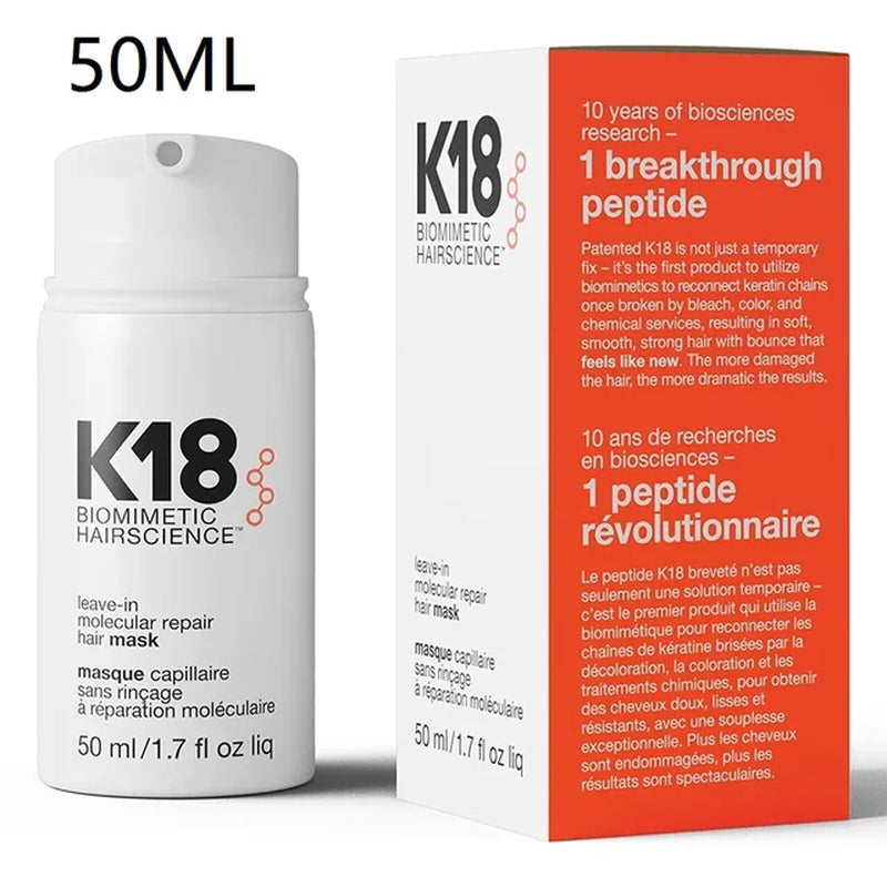 150ML K18 Repair Hair Mask Leave-In Molecular Damage Restore Soft Hair Deep Keratin Scalp Treatment Hair Care Product New