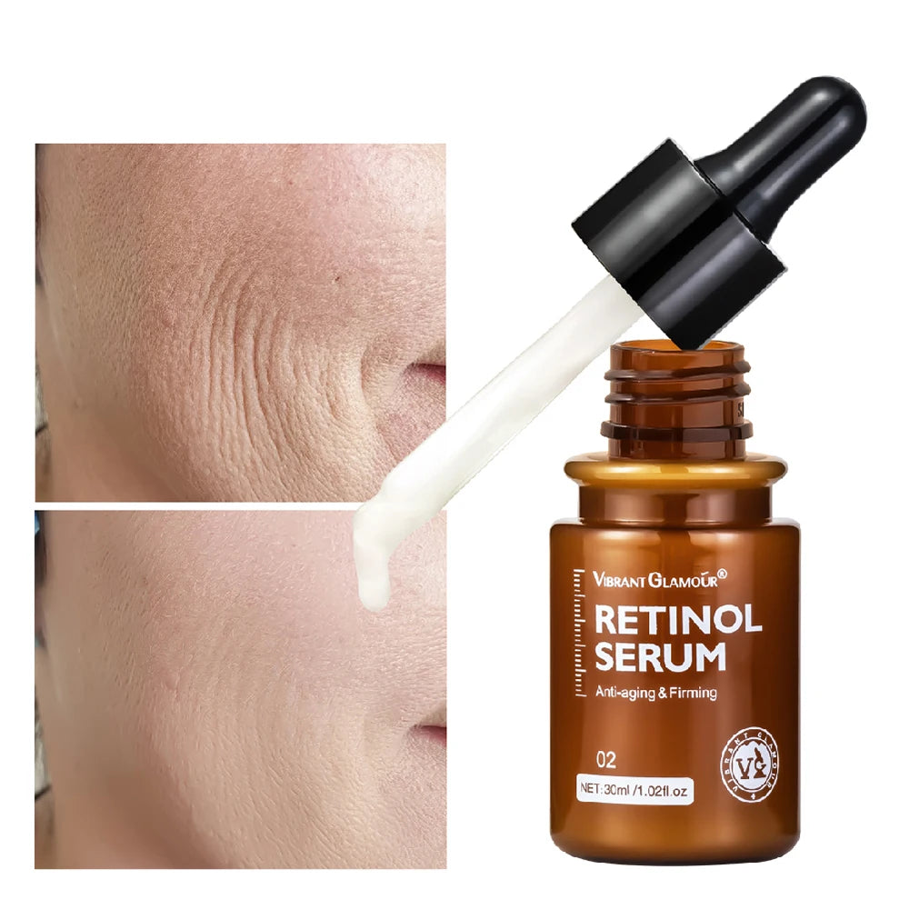 Retinol Face Serum anti Aging Reduce Fine Lines Wrinkles Skin Lightening Cream Whitening Brightening Moisturizing Facial Serum