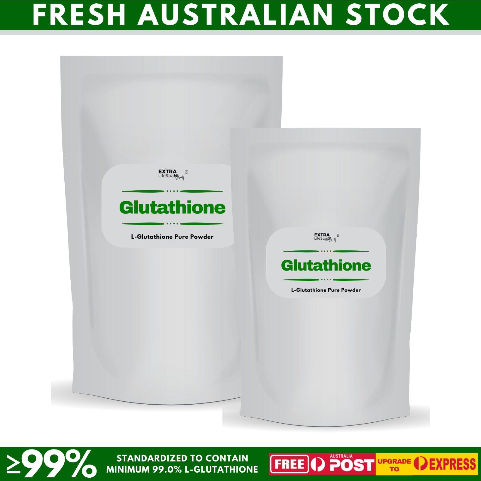 Glutathione Powder Pure Antioxidant Australian Owned anti Aging Detox Lighten