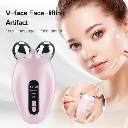 Facial Massager EMS Microcurrent Roller Massage for Face Lifting Skin Tighten Wrinkle Removal Electric Massage Beauty Devices