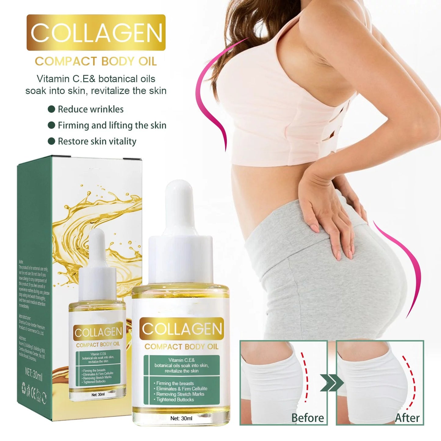 Beauty Women Collagen Lifting Body Oil, Beautywomen Collagen Lifting Body Oil, Collagen Serum for Face, Reduces Fine Lines & Wrinkles