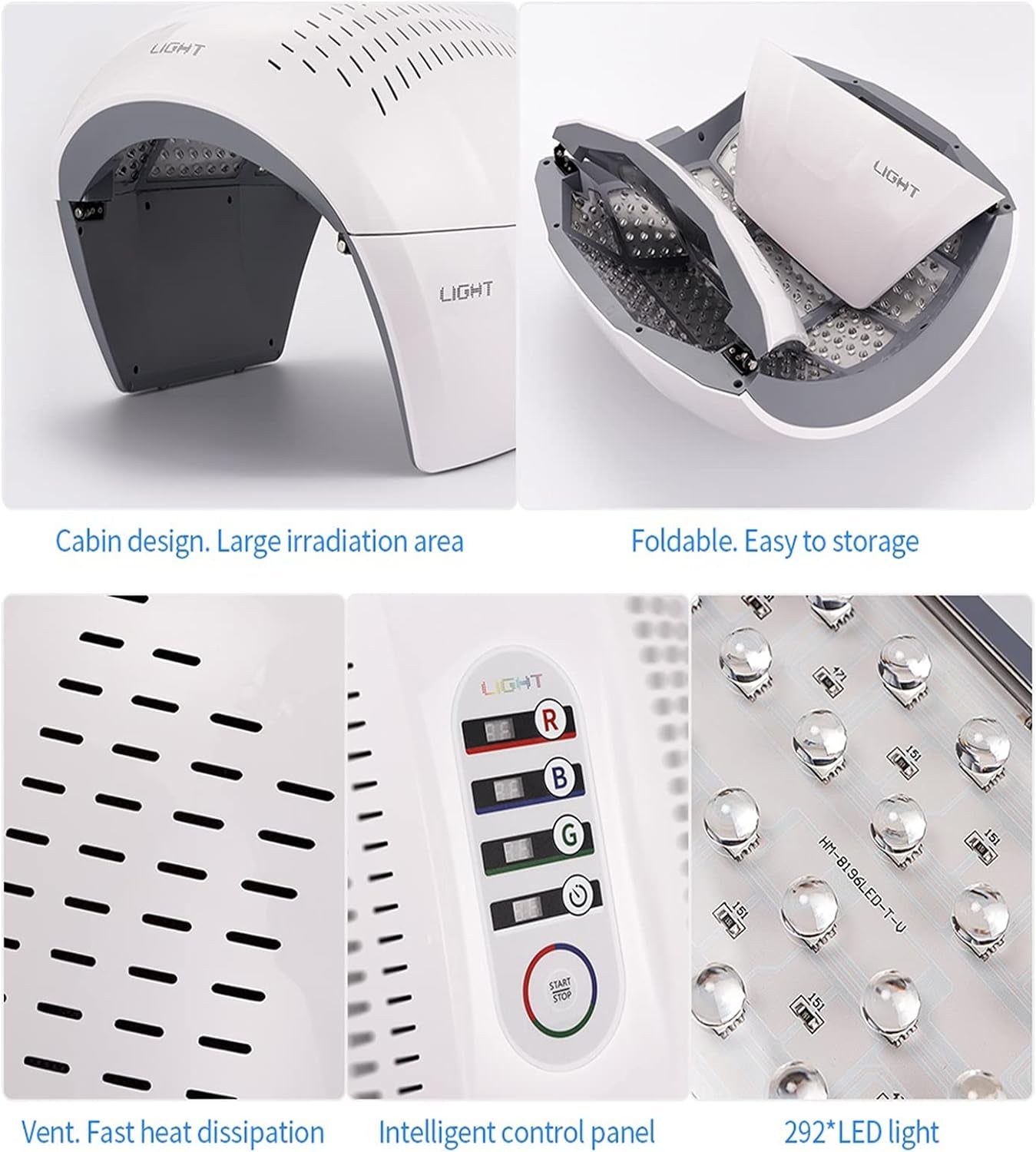 LED Photon Light Facial Care Machine 7 Color PDT Facial Ligh Care  ETLB38 (Photon with Infared)