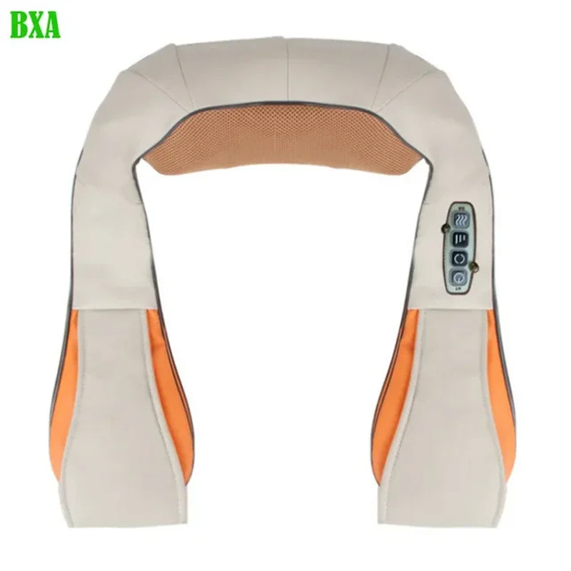 U Shape Shiatsu Back Shoulder and Neck Massager Electric Full Body Massager with Heat Deep Tissue Kneading Pillow Massager