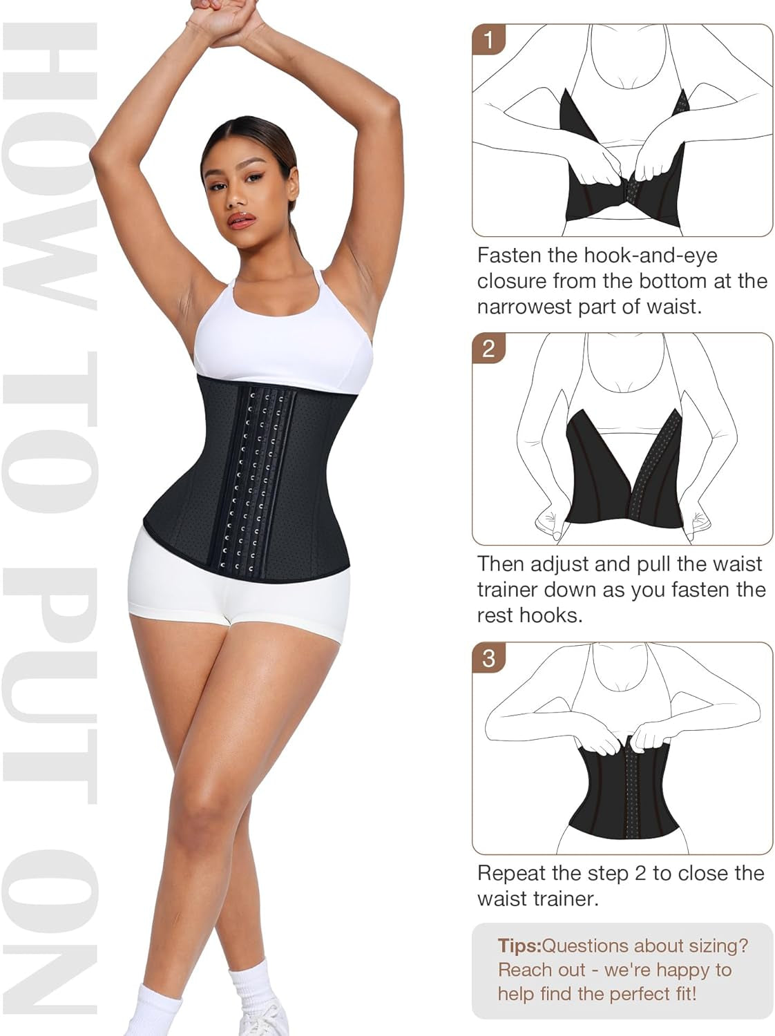 Waist Trainer for Women Latex Waist Cincher Corset